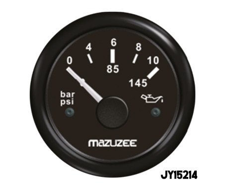 AQUA MARINE - Oil Pressure Gauge - Black